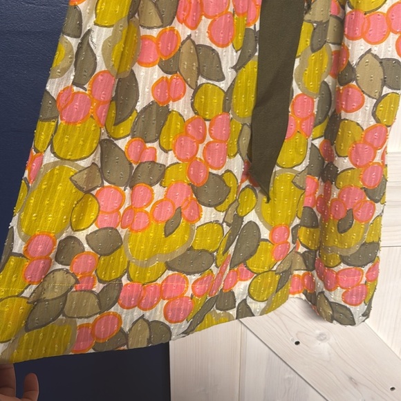 Milly of New York Swiss Dot Cotton Lemon & Cherry Print Mini Dress Size 2 - Picture 4 of 10